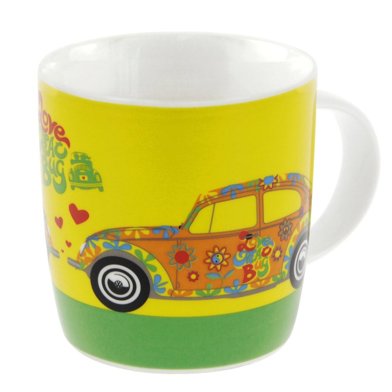 VW Beetle Coffee Mug with Flowers | German Gift House