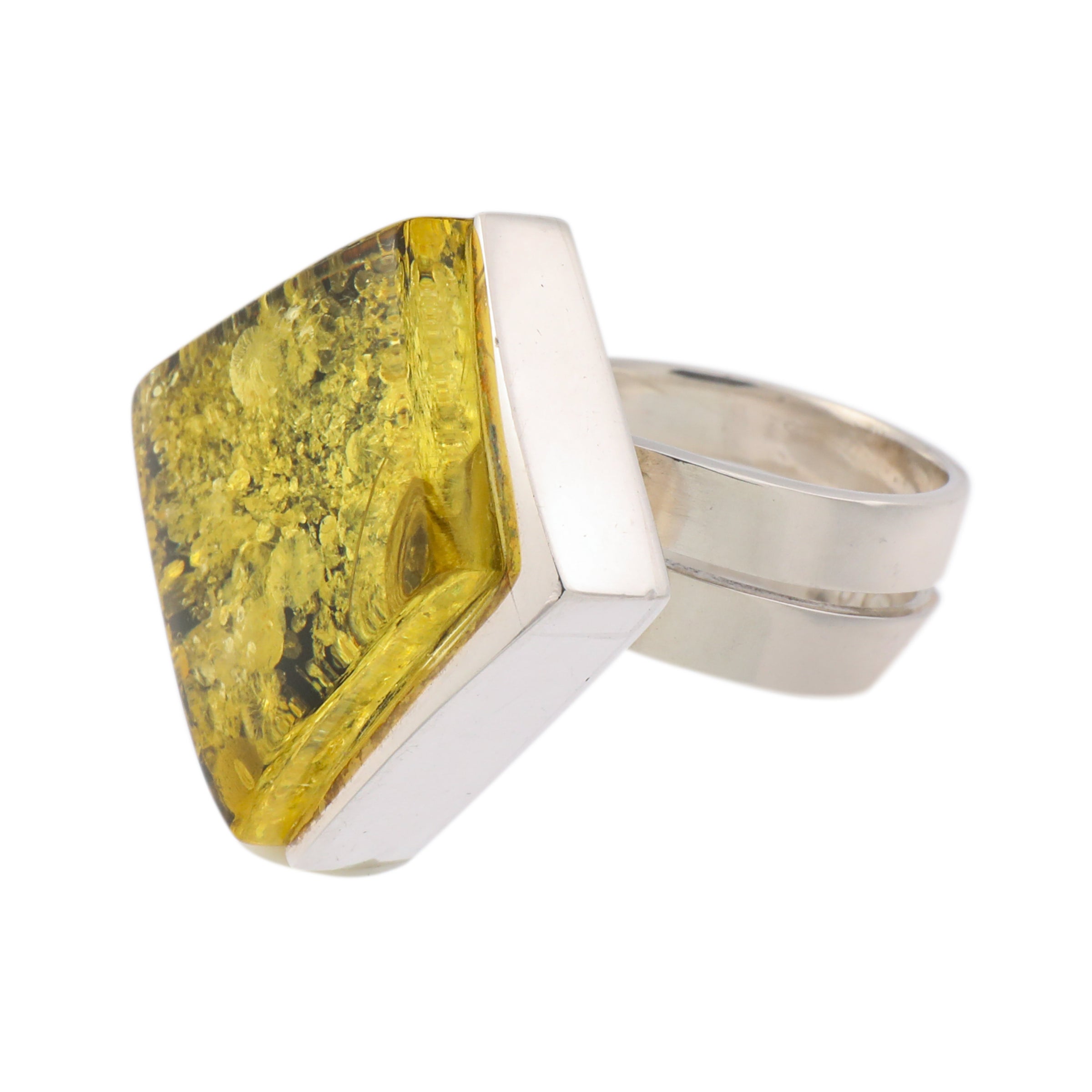 Amber Ring Green Size 9 | German Gift House