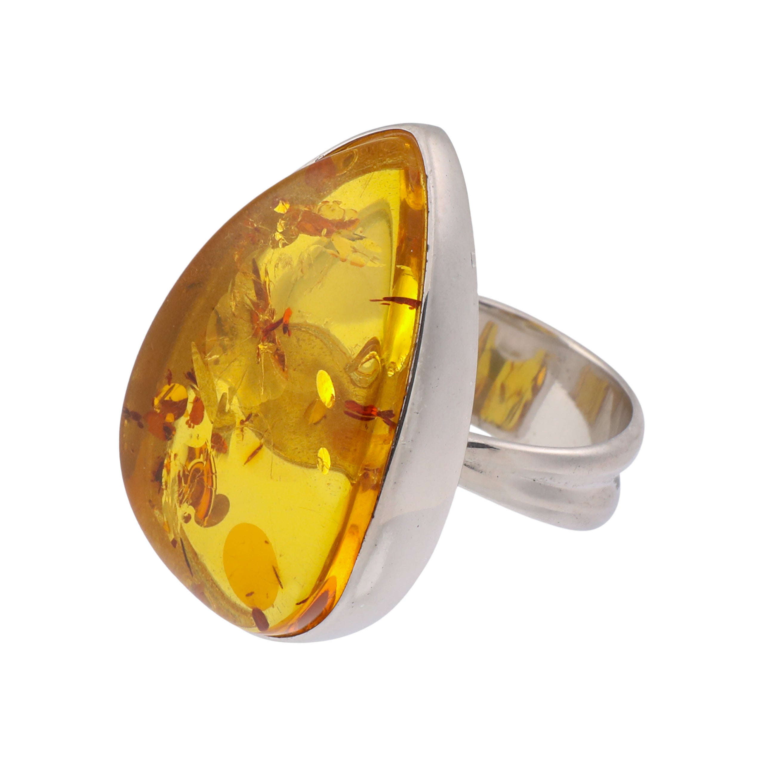 Amber Ring Cognac Color Size 7.5 | German Gift House